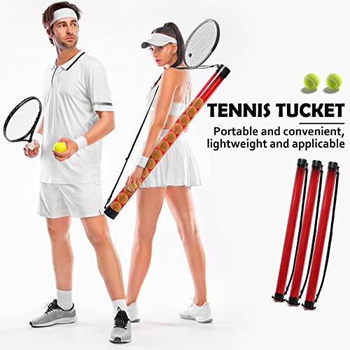 Tennis Ball Pickup Tube - 3 Pcs Red Holder for 18 Balls