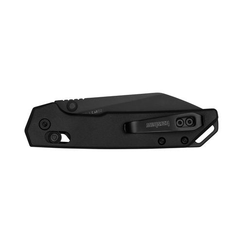Kershaw Mini Iridium Reverse Tanto Folding Pocket Knife, 3 inch D2 Steel Blade, DuraLock, Aluminum Handle with Anodized Backspacer, Pocketclip (Black)