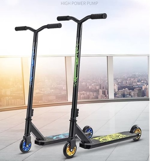 SZCQ Pro Scooters Stunt Scooter For Kids 8 Years and Up Adults Complete Trick Scooter for Intermediate,Beginner,Advanced and Professional Riders Teens Pro Scooter for Freestyle Tricks BMX Stunts Green