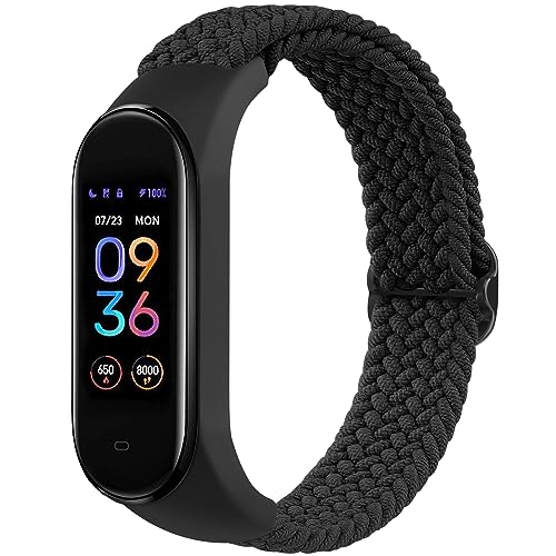 Amazfit Band 5 Replacement Strap - Soft Braided Nylon - Black