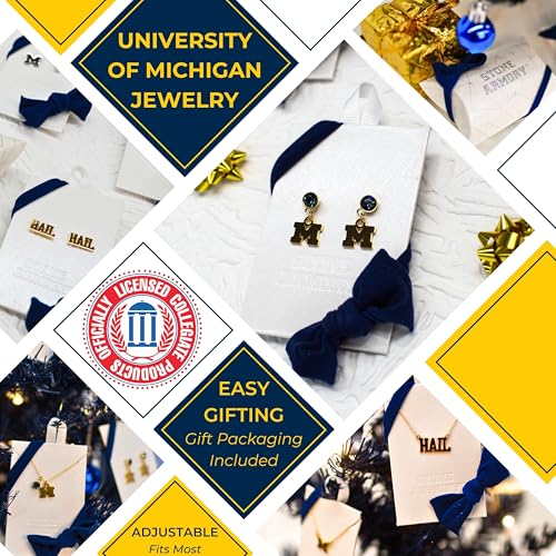 Stone Armory Michigan Wolverines Earrings for Graduation - University Jewelry Gifts for Women