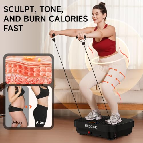 Vibration Plate for Lymphatic Drainage with Bluetooth - 450 Lbs Capacity