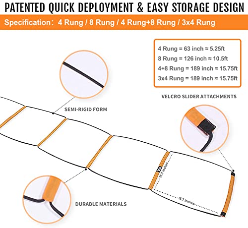 12 Rung Agility Ladder - Foldable Speed Training Equipment