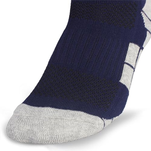 Navy Blue Soccer Socks - Knee High Team Sport Socks for Kids & Adults - 1 Pair - X-Small