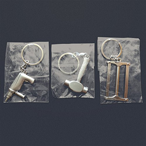 16pcs Mini Tool Keychains Set - Realistic Hand Tool Replicas for Gifts & Collectibles
