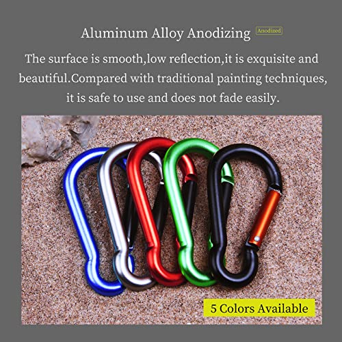 8-Shaped Aluminum Carabiner Clips Keychain - Large Blue
