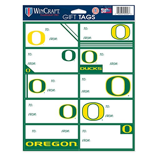 Oregon Ducks Gift Tag Sheet - 10 Self-Adhesive Labels, 8.5x11"