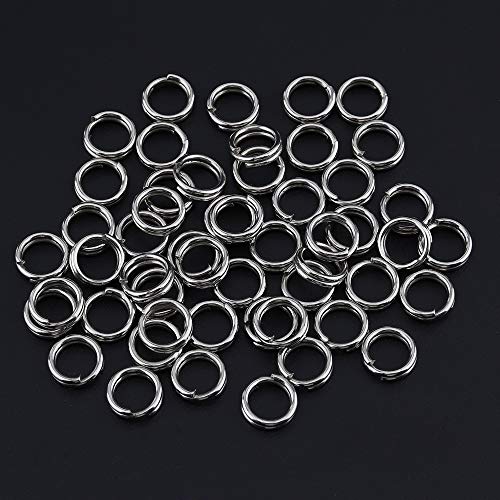 250pcs Stainless Steel Fishing Split Rings - Multiple Sizes