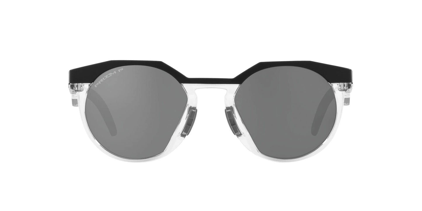 Oakley Sunglasses for Men - OO9242 HSTN Low-Bridge, Round Polarized Sunglasses PRIZM Lenses - Matte Black/PRIZM Black Polarized - Size 52