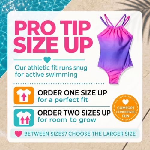 Girls Jasmine Beach Sport Halter One Piece Swimsuit - Janie Pink