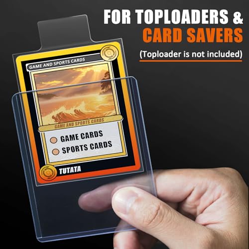 Tabbed Card Sleeves for Grading Submission - 100 Pack Easy Grip Protectors