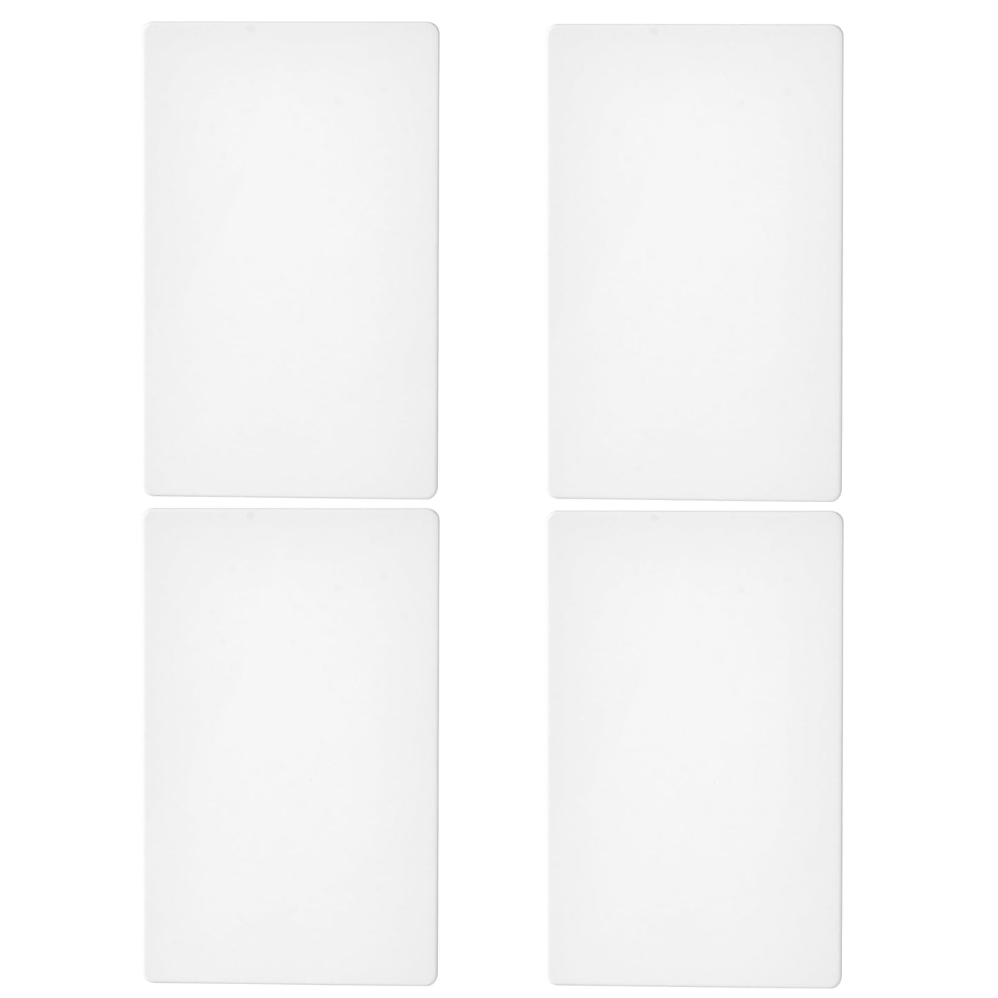 VJWEOU Screwless Blank Wall Plate Cover 4 Pack 1-Gang Blank Outlet Switch Covers Plate No Device Electrical Faceplate Standard Size 4.69" x 2.92" Impact Resistant, Gloss White