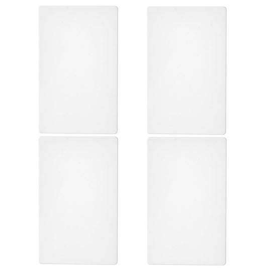 VJWEOU Screwless Blank Wall Plate Cover 4 Pack 1-Gang Blank Outlet Switch Covers Plate No Device Electrical Faceplate Standard Size 4.69" x 2.92" Impact Resistant, Gloss White