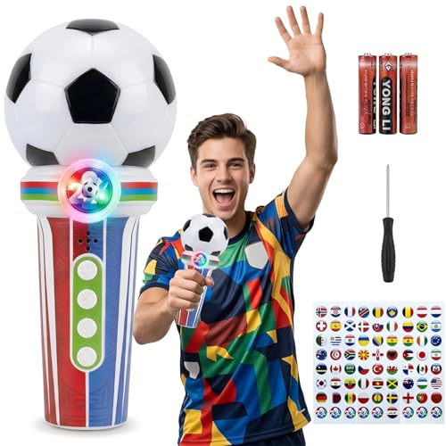 Handheld Soccer Fan Cheer Microphone Toy with LED Lights