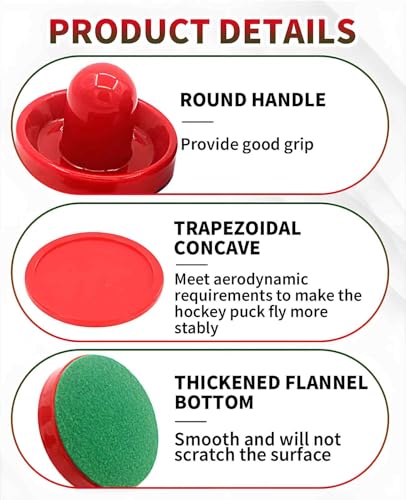 16-Piece Air Hockey Puck and Pusher Set - Durable ABS Accessories