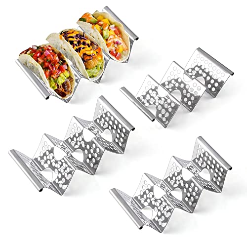 Stainless Steel Taco Holders Set of 4 - Fits Air Fryer & Oven