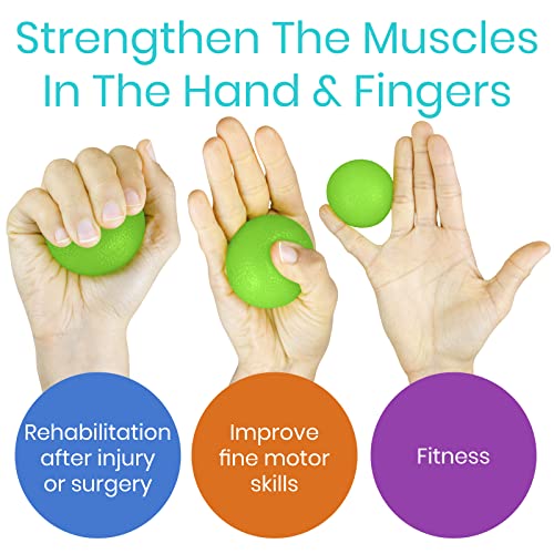 Hand Therapy Stress Balls - Blue Grip Strengthener for Pain Relief