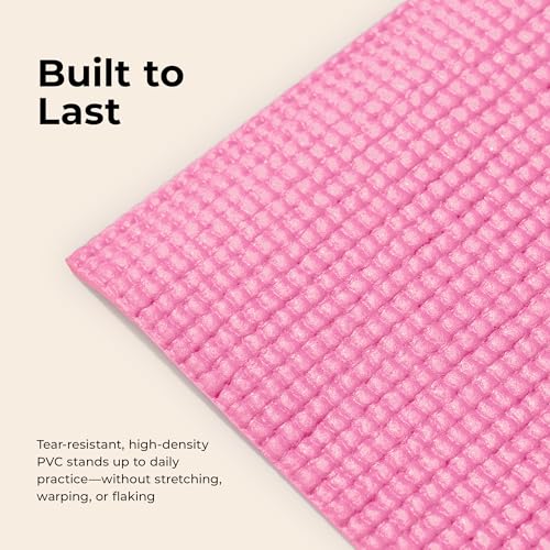 Yoga Mat - Non-Slip Support for Home & Gym - Classic Pink