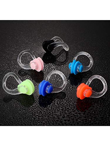 Silicone Swimming Nose Clips - 6 Pcs for Kids & Adults