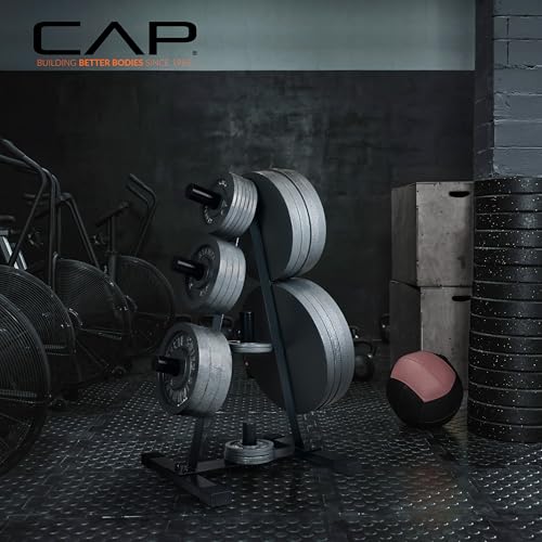 Olympic Plate Tree Rack - 7-Post Heavy-Duty Storage for Home Gym