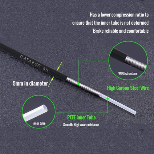 Bike Brake Cable Housing 5mm x 10ft - Black