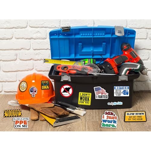 173 PCS Hard Hat Stickers for Adults - Funny (Dirty) for Water Bottle, Laptop, Helmet, Cars, Tool Box, Cars - Blue Collar Stickers for Men, Waterproof