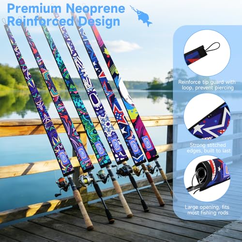 Neoprene Fishing Rod Sleeve - Greenery, 58 inches, 6 Patterns