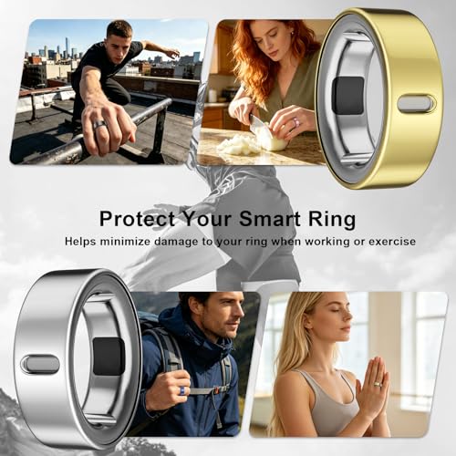 TPU Ring Cover for Oura Ring 4/3 - Gold, Silver, Rose Gold - Size 8