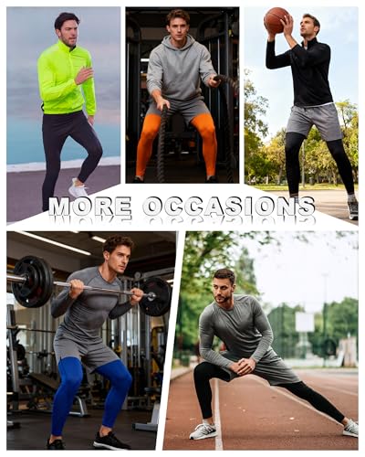 Men's Compression Pants Athletic Tights for Gym Workout - Medium Rose Pink