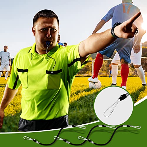 Whistle Lanyard Set - 3 Nylon Clips for Coaches & Referees