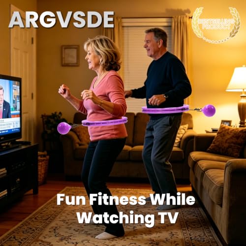 Adjustable Fitness Hoop for Beginners - Purple, 28 Links, 30-60in Waist