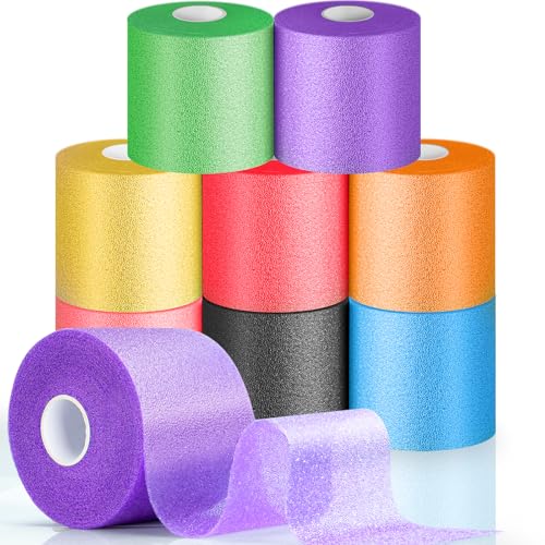 8-Pack Pre Wrap Athletic Tape - Latex-Free Foam Sports Wrap - Random Colors