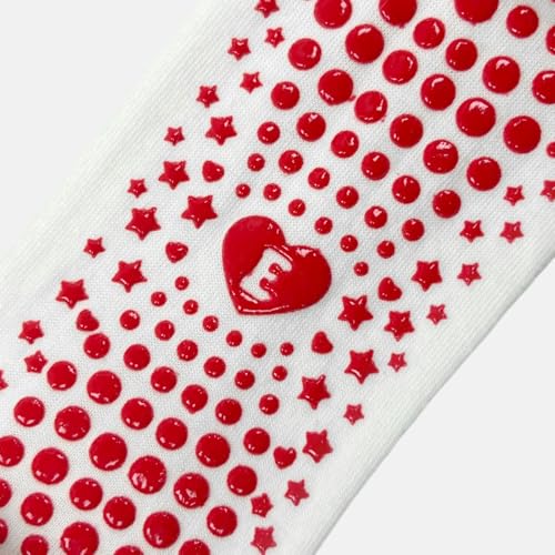 Non-Slip Pilates Grip Ankle Socks for Women - Loquat Polka Dot