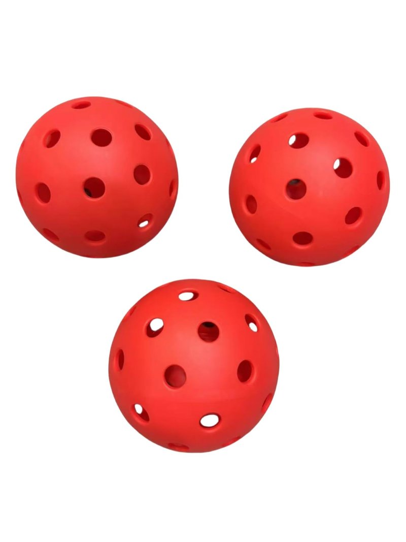 VisnzvLux 4-Pack Red X-40 Pickleball Balls 74mm Diameter 40 Holes Outdoor Pickleball Balls