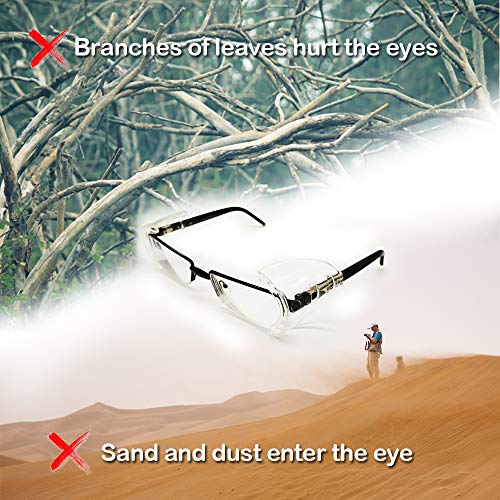 Eye Glasses Side Shields - 6 Pairs for Protection