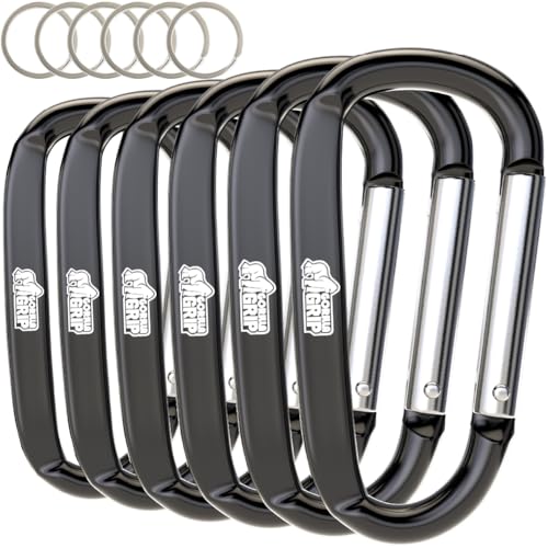 Heavy Duty Aluminum Carabiner Clip - 3 Inch, 170lbs Capacity