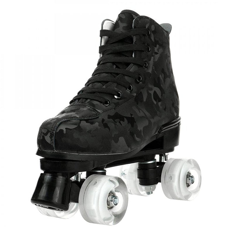 Risup High-Top Skates for Men, Women, Girls - Classic Double-Row Four Wheel Roller Skates
