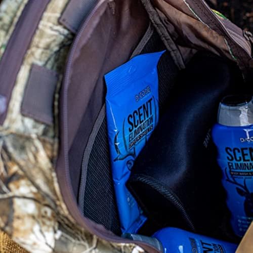Scent Elimination Dryer Sheets for Hunting Gear, Unscented, 24 Count