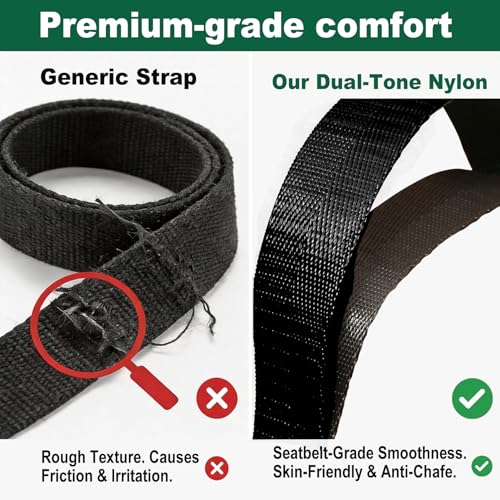 Stretching Strap with Loops for Leg & Back Therapy - Black