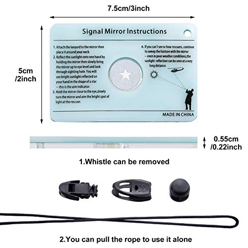Survival Signal Mirror Set - Lightweight Reflective Emergency Tool