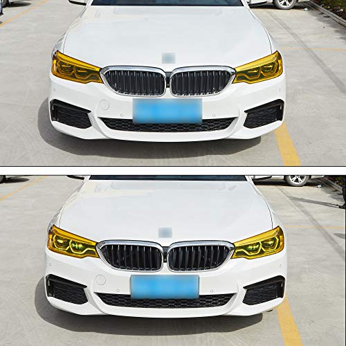 TOMALL 78.7'' x 12'' Orange Vinyl Film for Car Headlights Taillights Fog Lights - Self-Adhesive Decal