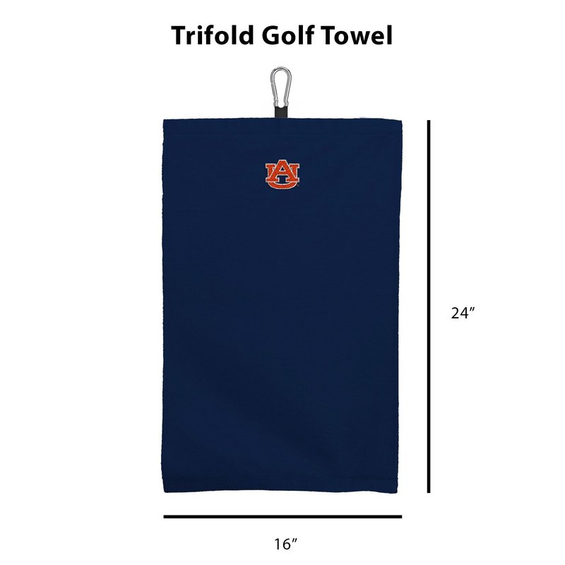 NORTHWEST Auburn Tigers NCAA Team Logo Micro Fiber Tri-Fold Golf Towel 16 x 24 Inches