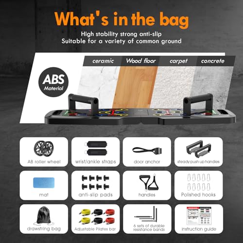 Push Up Board with 20 Accessories for Full Body Workout