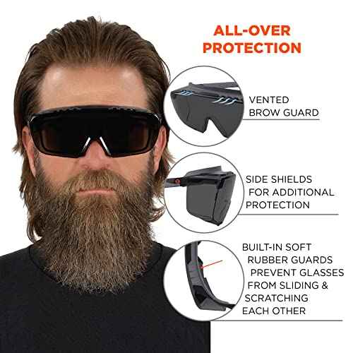 Ergodyne Skullerz OSMIN OTG Safety Glasses, Over the Glasses Protective Eyewear, ANSI z87.1