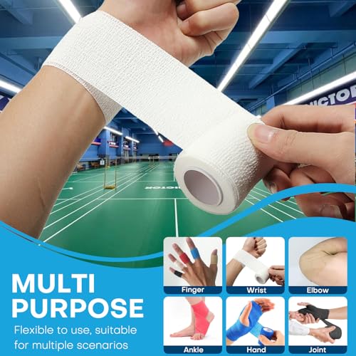 Self-Adhesive Bandage Wrap - 2 Inch x 5 Yards Elastic Cohesive Tape, 2 Pack