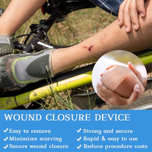 Emergency Wound Closure Tape - 24pcs Adhesive Strips 12x100mm