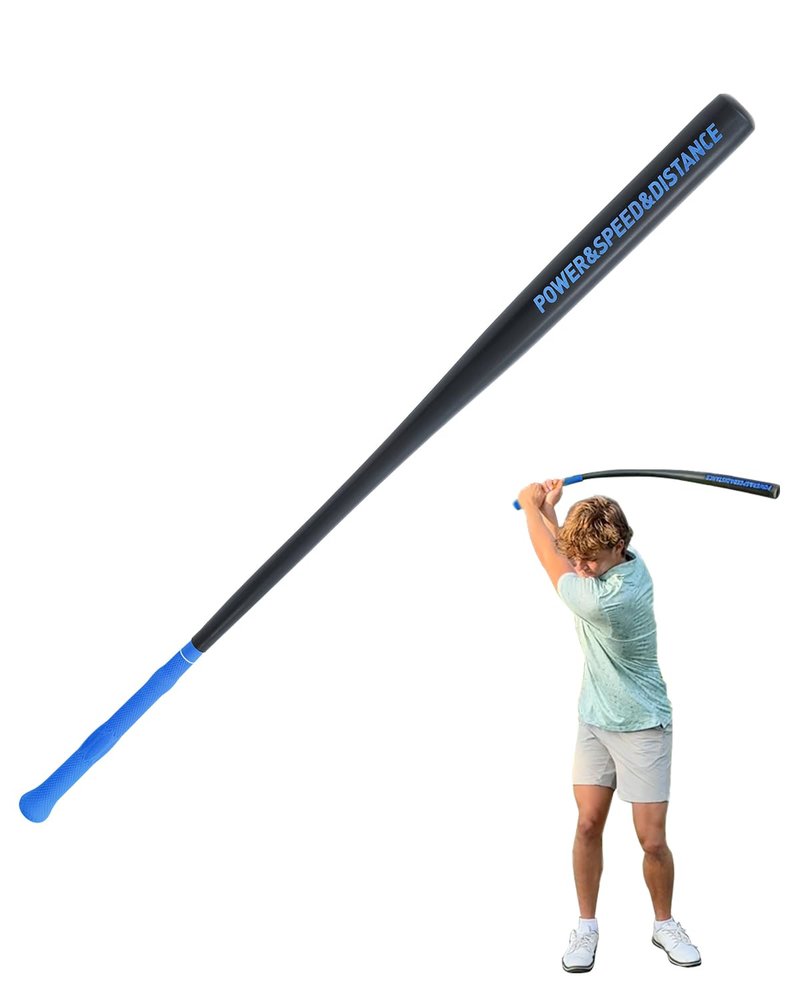 Cusprtm Golf Swing Trainer Aid for Power & Driving Distance | Flexible Weighted Golf Training Aid Improves Balance, Strength, Tempo, Rhythm & Lag | Pro-Grip Golf Warmup Practice Stick (Blue)