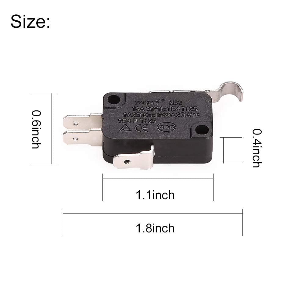 10L0L Speed Micro Switch 3 Prong Terminal for Golf Cart Club Car DS Precedent (1982-up) & Tempo (2018-up) Replacement Part 1014807 1014805 4240