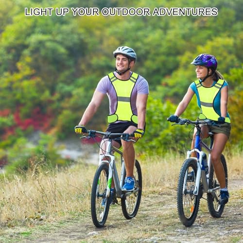 High Visibility Reflective Running Vest - Green Lightweight Safety Gear