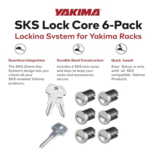 SKS Lock Cores for Yakima Car Rack System - 6 Pack